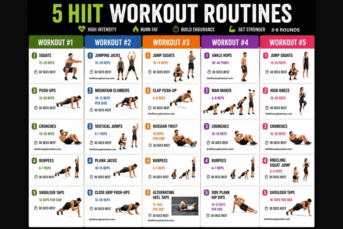 No-Equipment Bodyweight HIIT Workouts