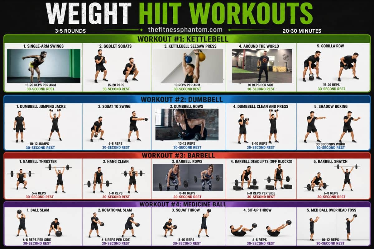 Weighted HIIT Workout List