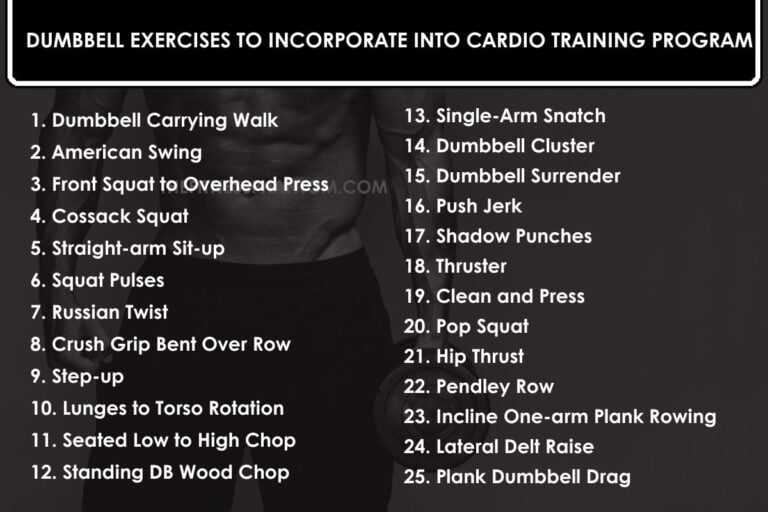 25 Dumbbell Cardio Exercises & Workout Plan to Shape Your Body w/PDF