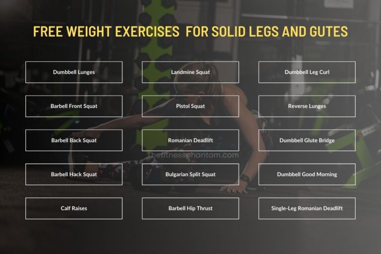 80 Best Free Weight Exercises to Build Muscles w/PDF