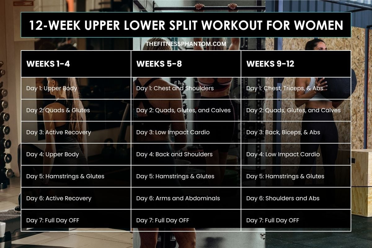 12 Week Upper Lower Split Workout for Women