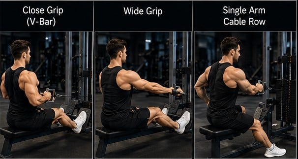 Seated Machine Row Back Workout