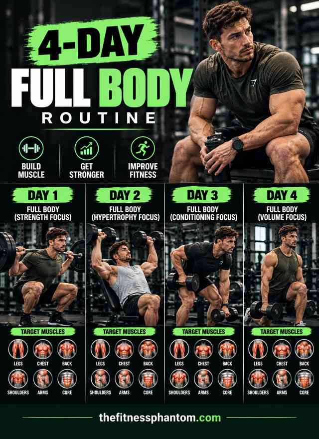 4-Day Full Body Workout Routine