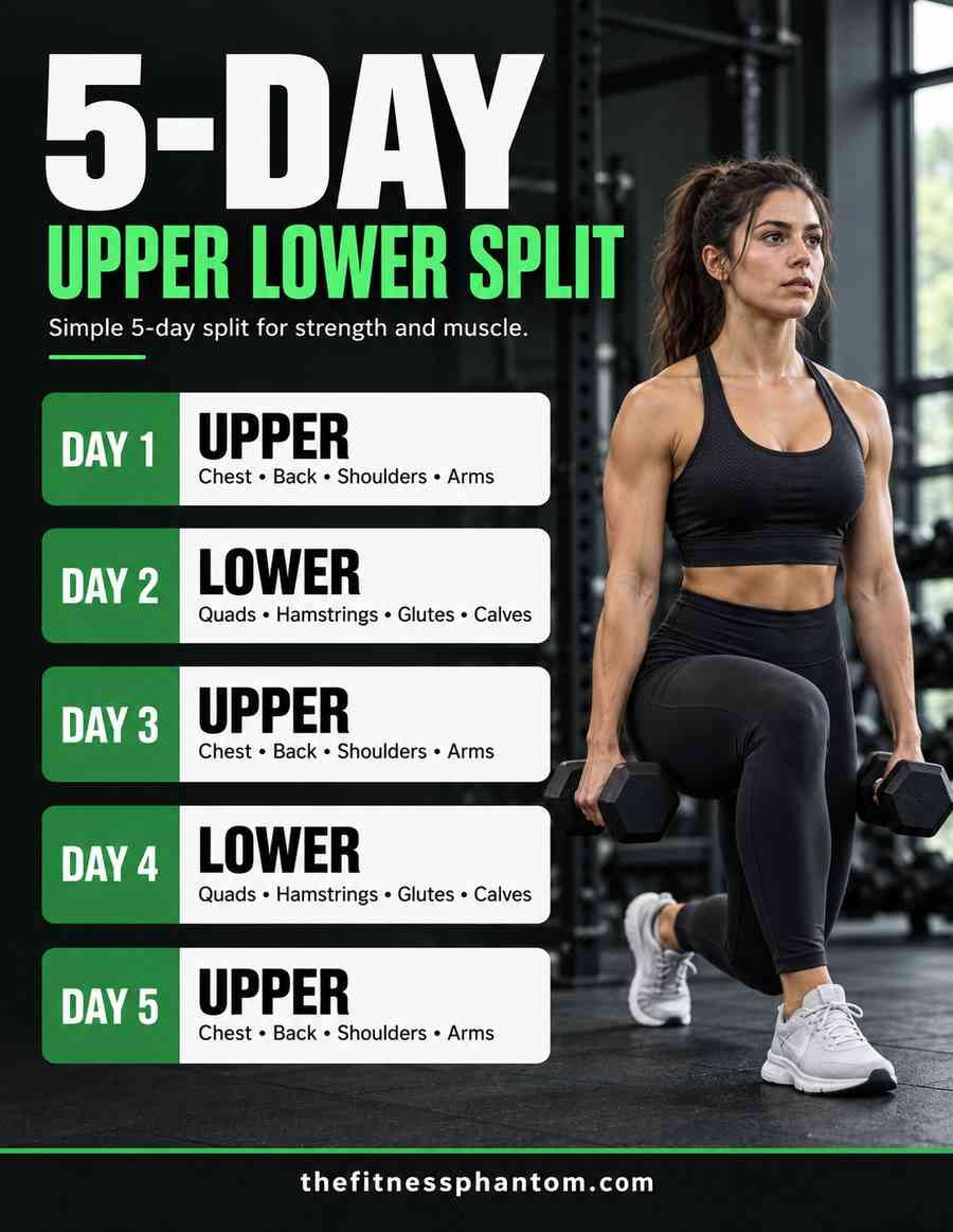 5-Day Upper Lower Split Workout